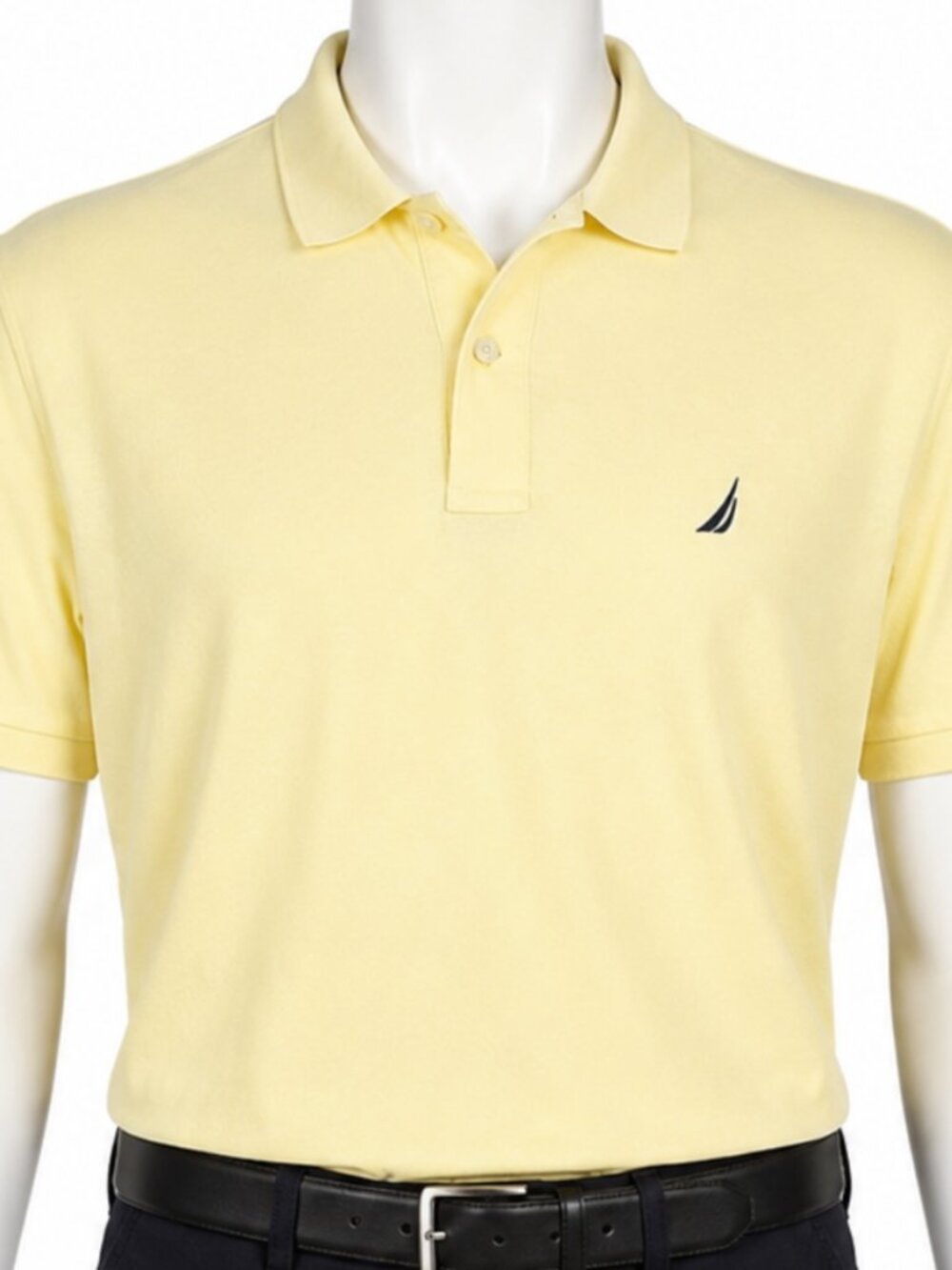 Nautica Polo Shirt Mens Large Classic Yellow
